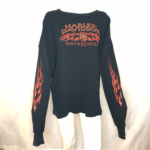 Harley-Davidson Other - Harley-Davidson motorcycle Mens thermal logo long sleeve shirt large